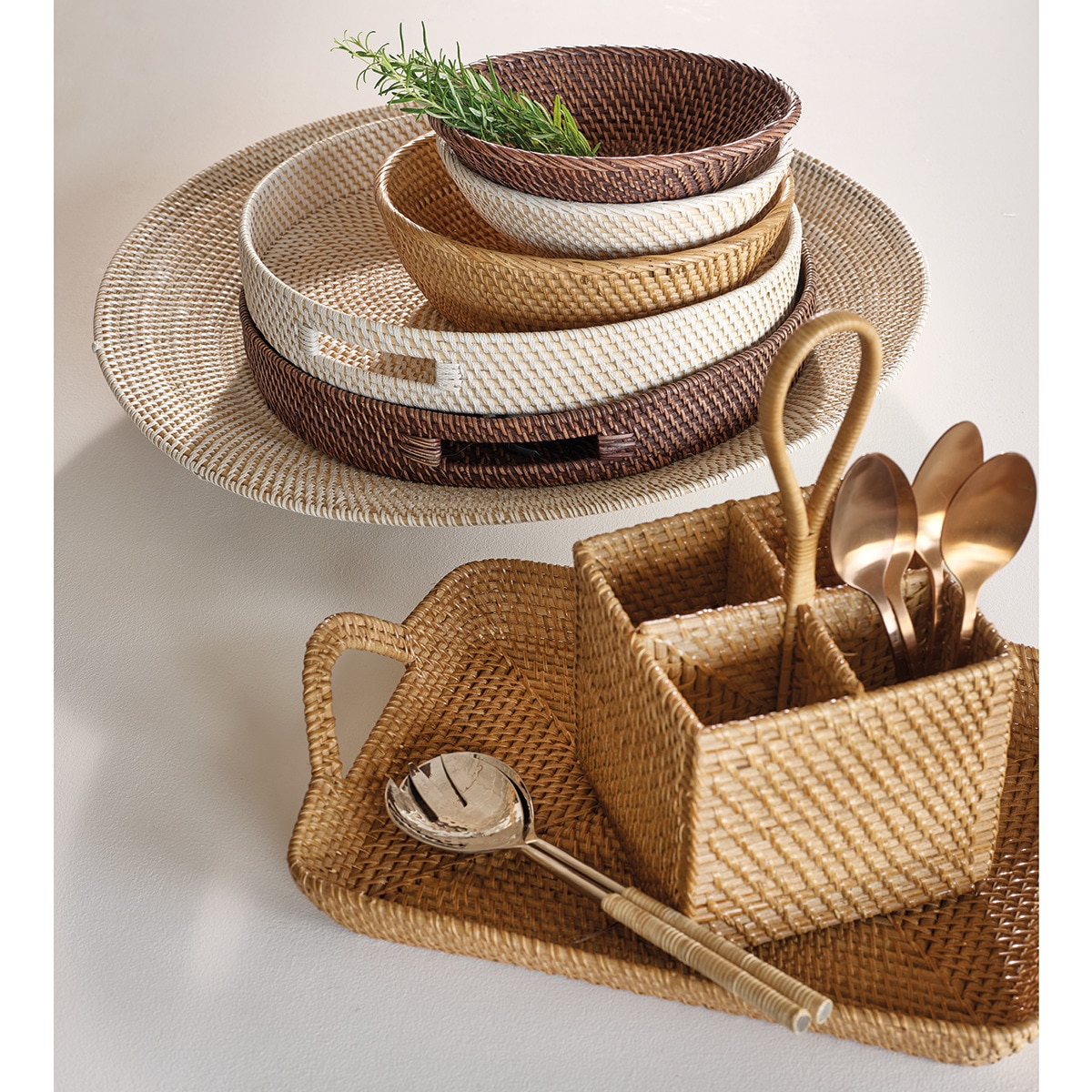 Conjunto para servir saladas Rotim Natural-2