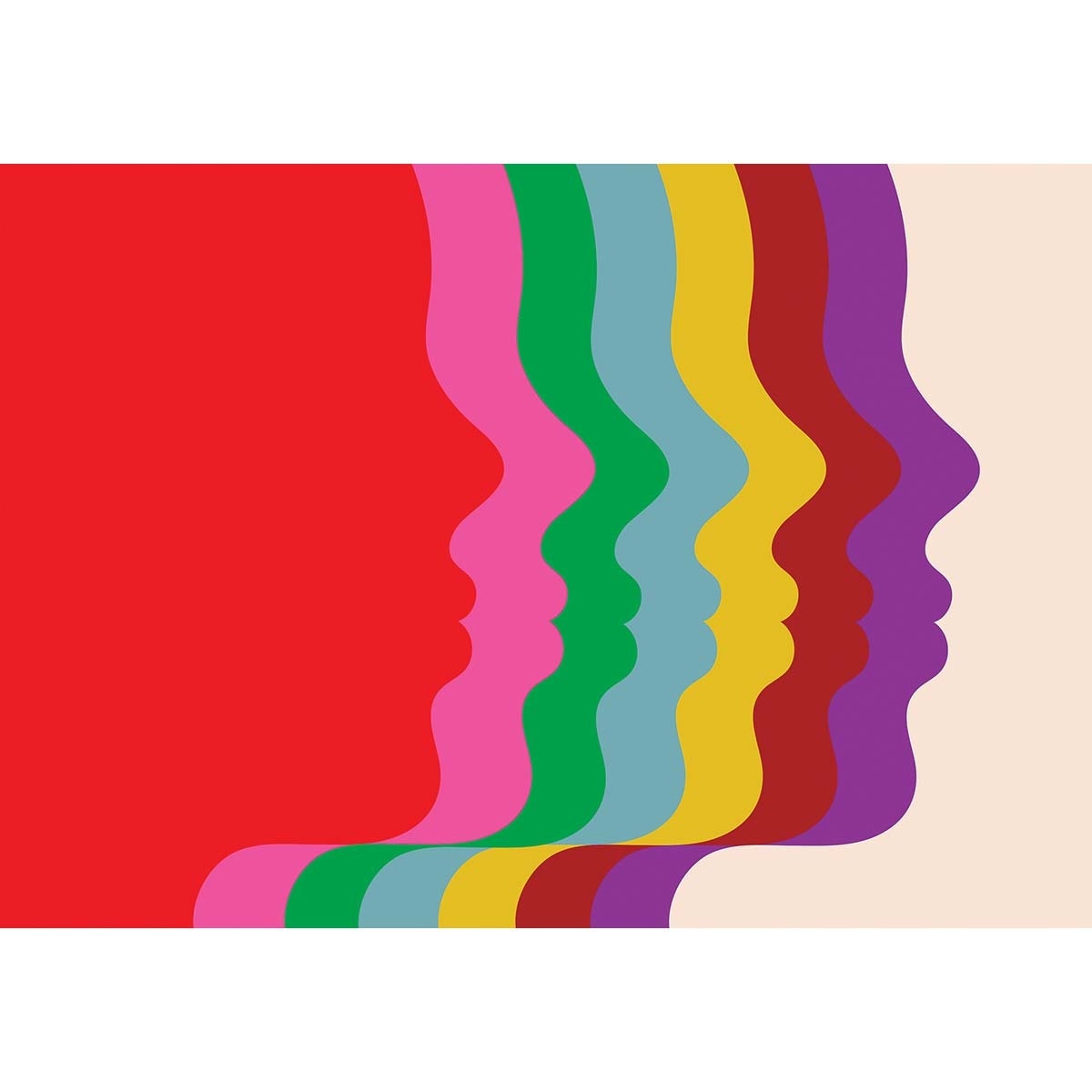 Papel de parede fotográfico TNT rostos Coordonne Rosa-1