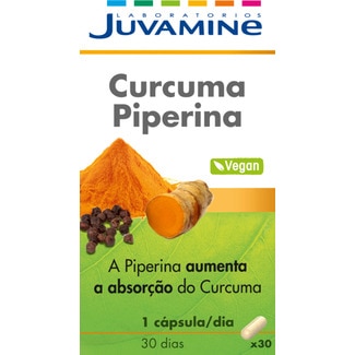 Curcuma Piperina embalagem 30 cápsulas - Juvamine
