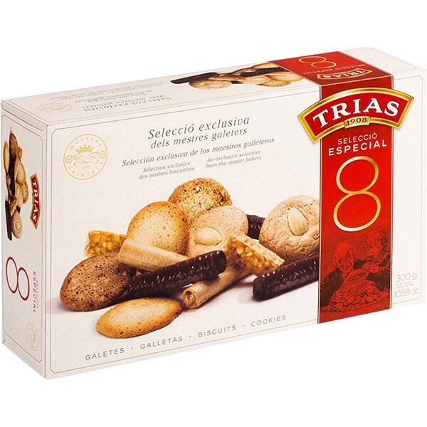 surtido de galletas especial nº 8 teulas y barquillos caja 300 g