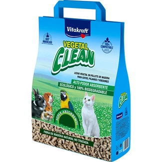 Vegetal Clean lecho vegetal en pellets de madera para mascotas envase 8 l - Vitakraft