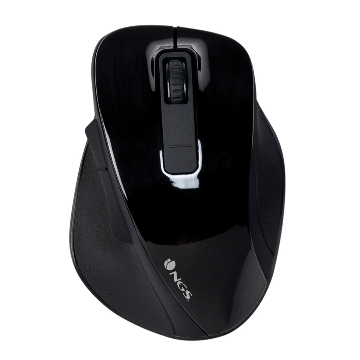Ratón óptico inalámbrico NGS Bow Negro Negro-1