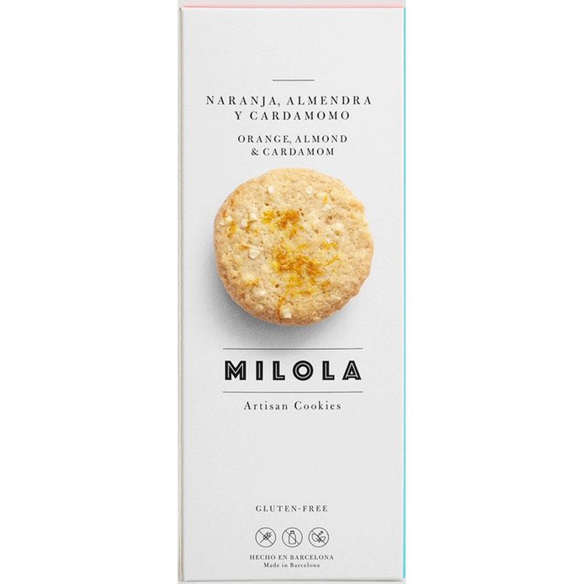 galletas artesanas de naranaja, almendra y cardamomo Sin Gluten envase 140 g