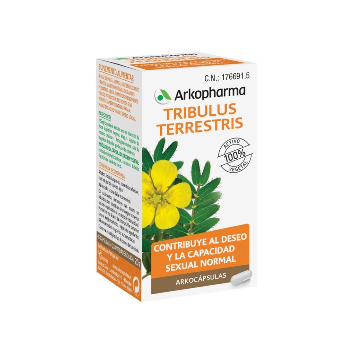 Suplemento Alimentar Tribulus Terrestris - 42 cápsulas 1