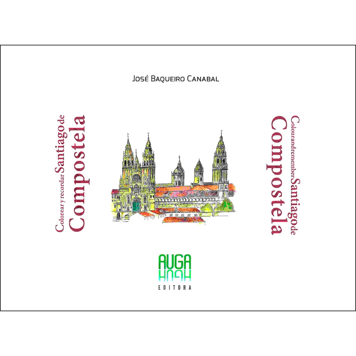 Colorear y recordar Santiago de Compostela 1