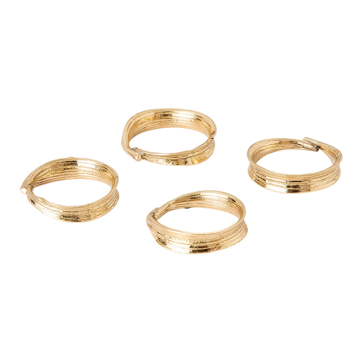 Conjunto de 4 porta-guardanapos Corn El Corte Inglés Prata-1