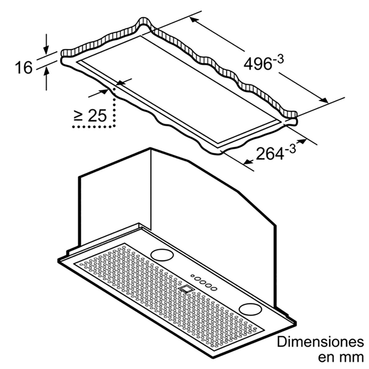 Exaustor de Filtragem Encastrável Balay 3BF267EX com 4 Velocidades e de 52 cm - Inox Inox-4
