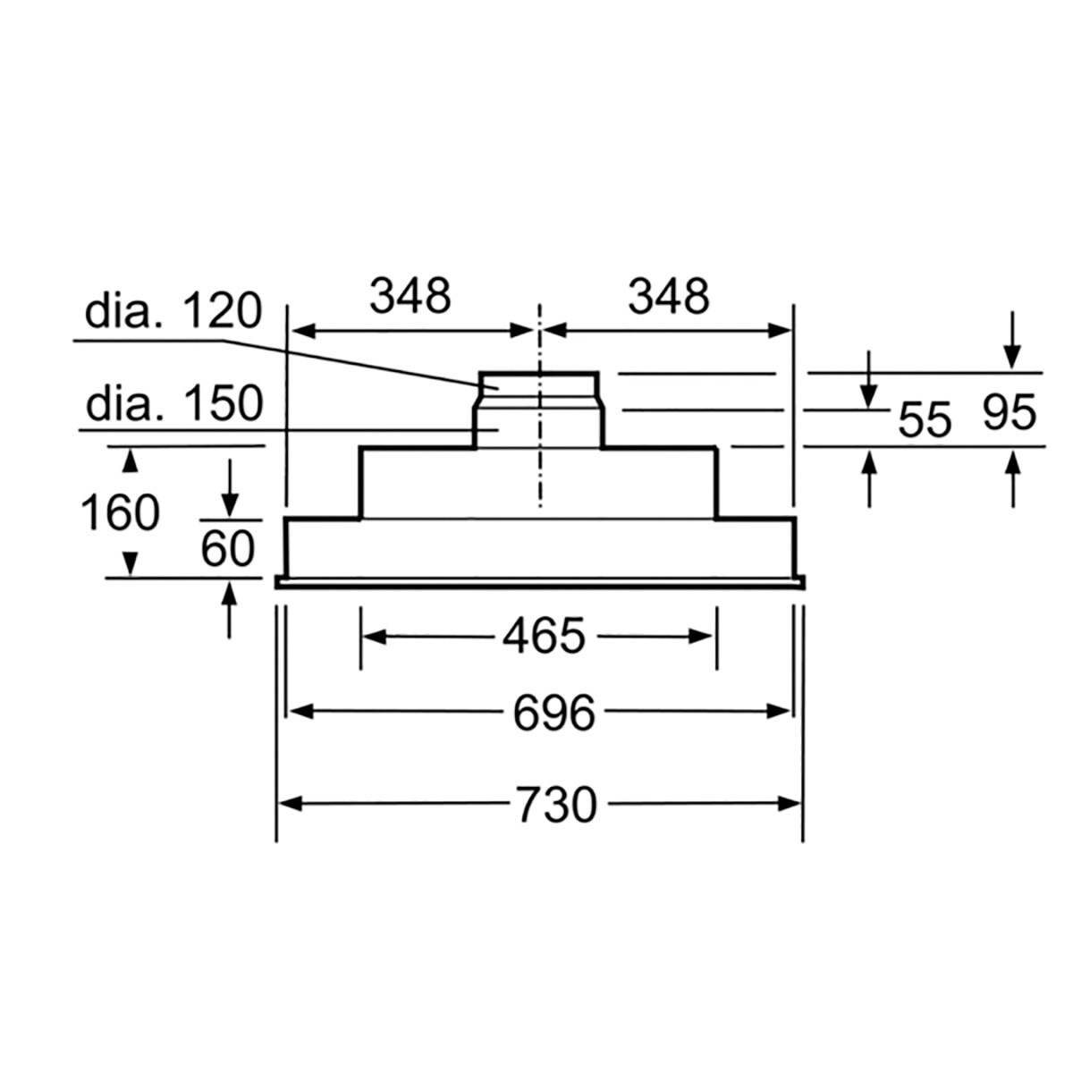 Exaustor Encastrável Balay 3BF276NX com 4 Velocidades e de 75 cm - Metálico Prateado Inox-4