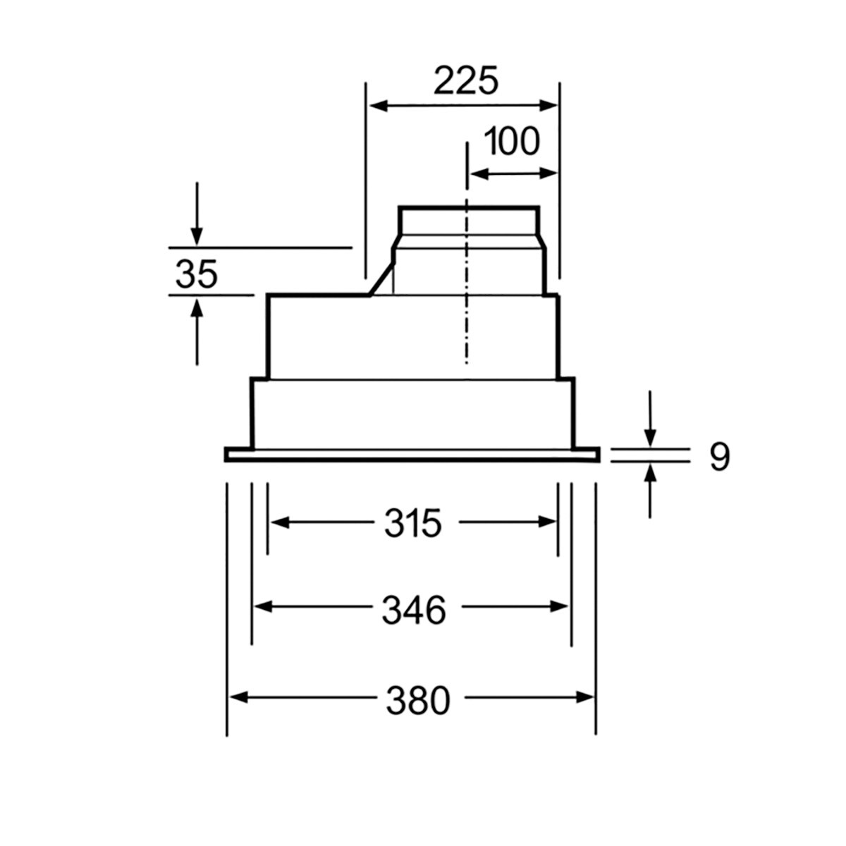 Exaustor Encastrável Balay 3BF266NX com 4 Velocidades e de 53 cm - Metálico Prateado Inox-3