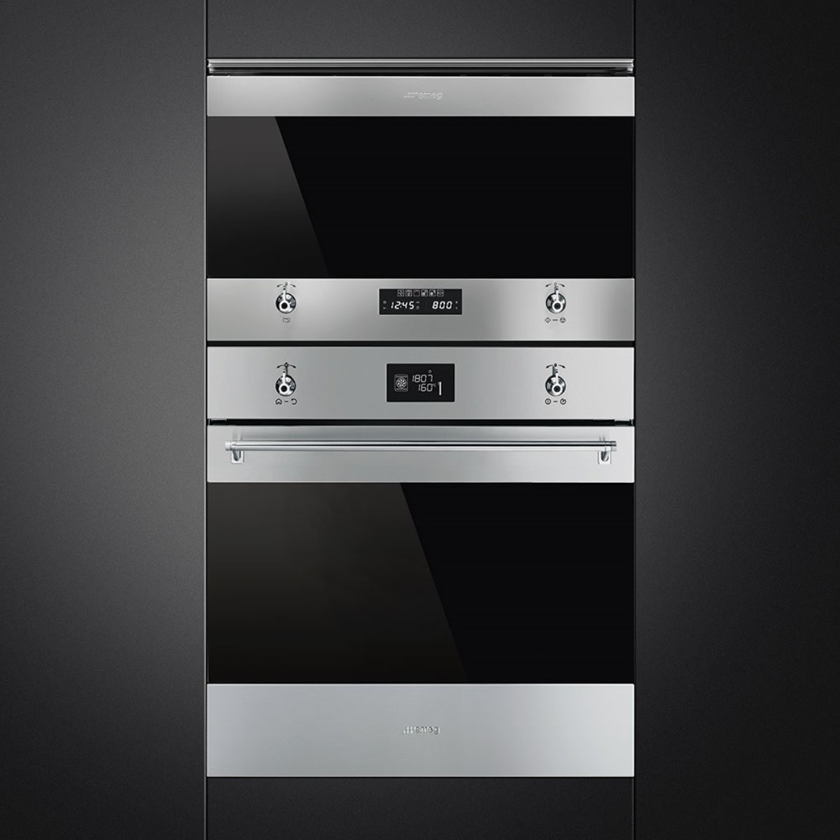 Micro-ondas com Grill Encastrável Classica Smeg MP322X1 de 850 W e Capacidade de 22 Litros - Aço Inox Aço inoxidável-2