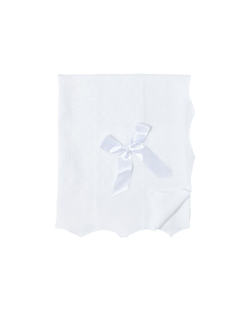 Imagen 0 de Toquilla Cotton Juice Baby Home tricotosa punto perlé blanco