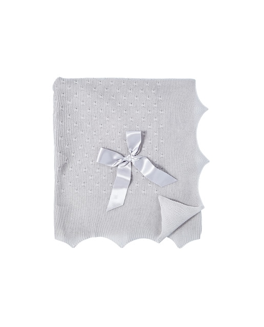 Imagen 0 de Toquilla Cotton Juice Baby Home tricotosa punto perlé gris