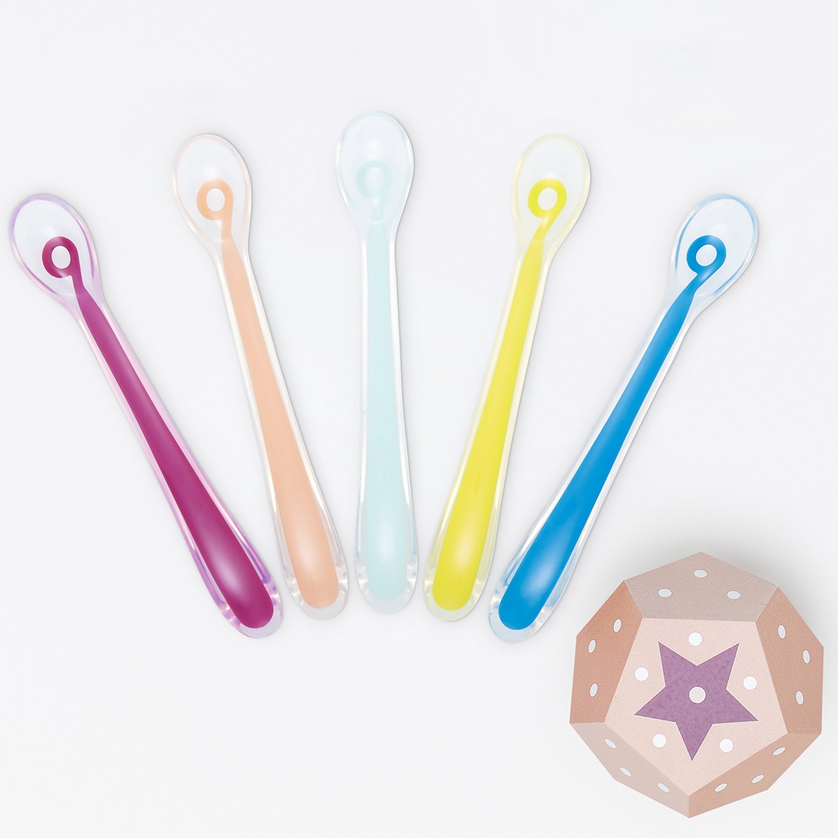 Lote de 5 Colheres de Silicone Multicolor-2