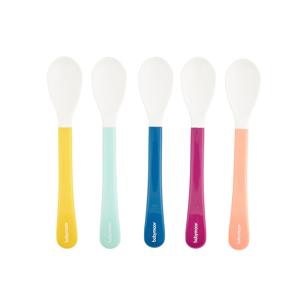 Imagem 0 de Conjunto de 5 colheres Babymoov tamanho 2 ergonómicas multicolor