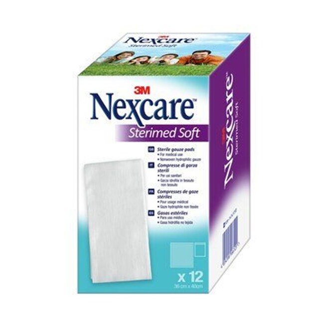 Imagem 0 de Compressas de gaze Estéreis  Sterimed Soft 36x40 cm 12 unidades Nexcare