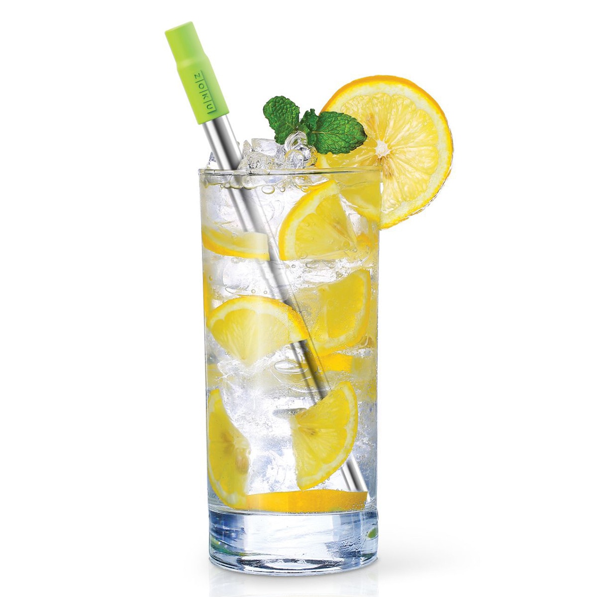 Palhinha com escova para limpá-la Zoku Rosa-2