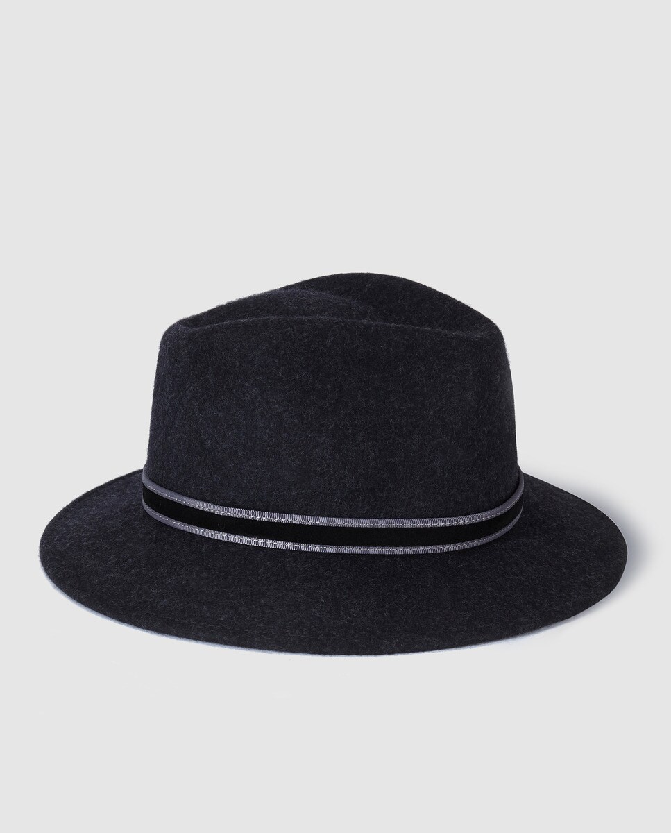 Chapeau à bord large en laine