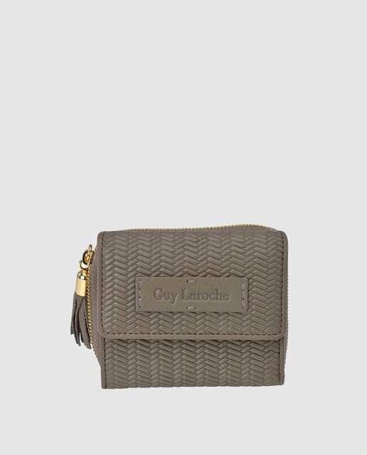 Cartera mini de mujer Guy Laroche de piel grabada en tono topo con dos  compartimentos · Guy Laroche · El Corte Inglés