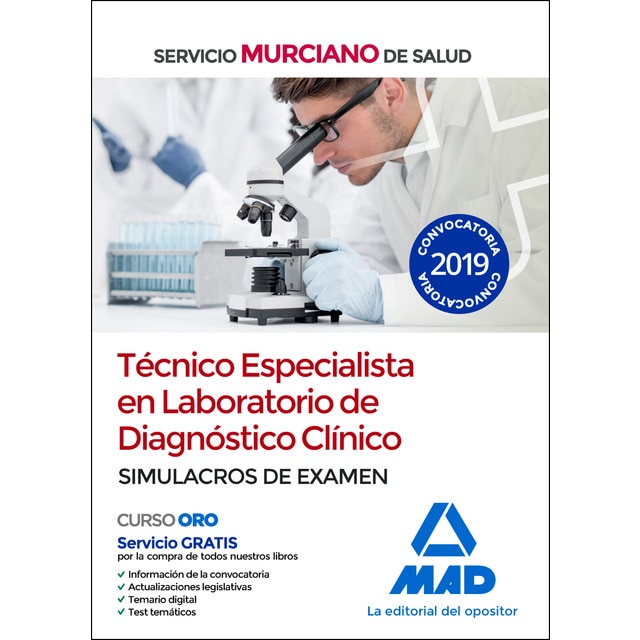 Imagen 0 de Técnico especialista en laboratorio de diagnóstico clínico del servicio murciano de salud. Test