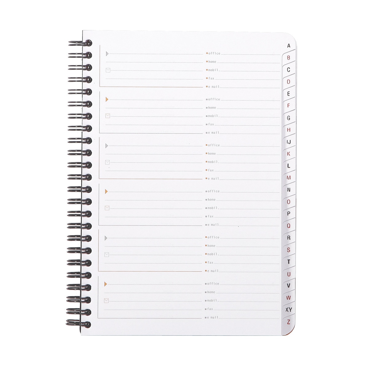 Índice telefónico polipropileno A5 Rhodia Negro Negro-3