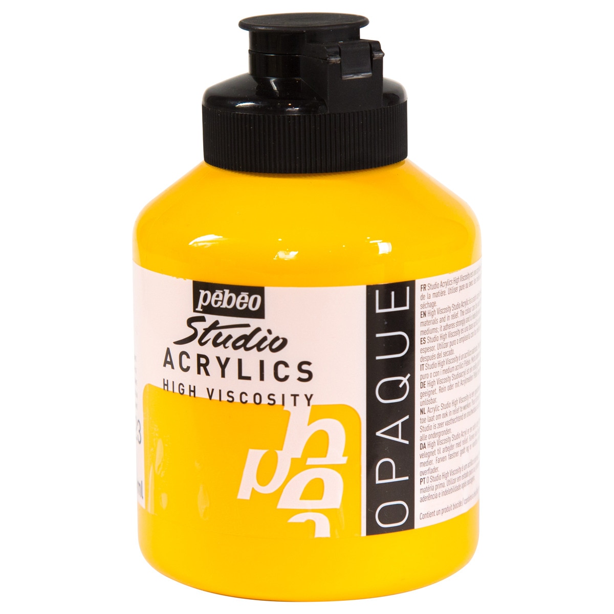 Imagem 0 de Frasco Acrílico Fino Studio Acrylics 500 ml - Amarelo Cádmio Médio Imitação
