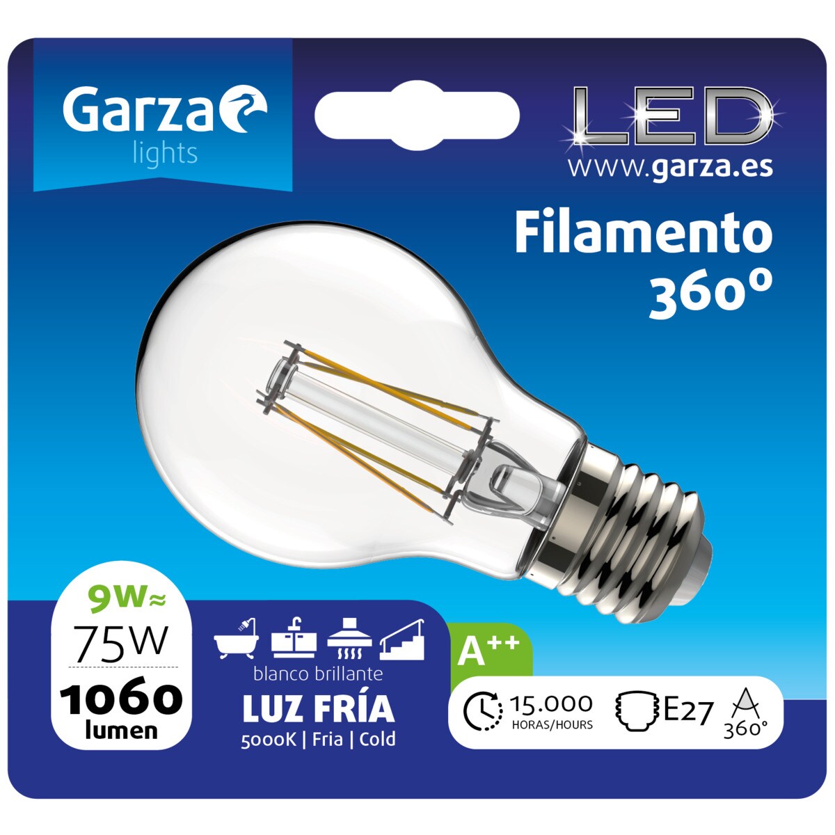 Lâmpada LED com Filamentos Standard E27 - 8 W Luz fria (>= 5000 K).-2