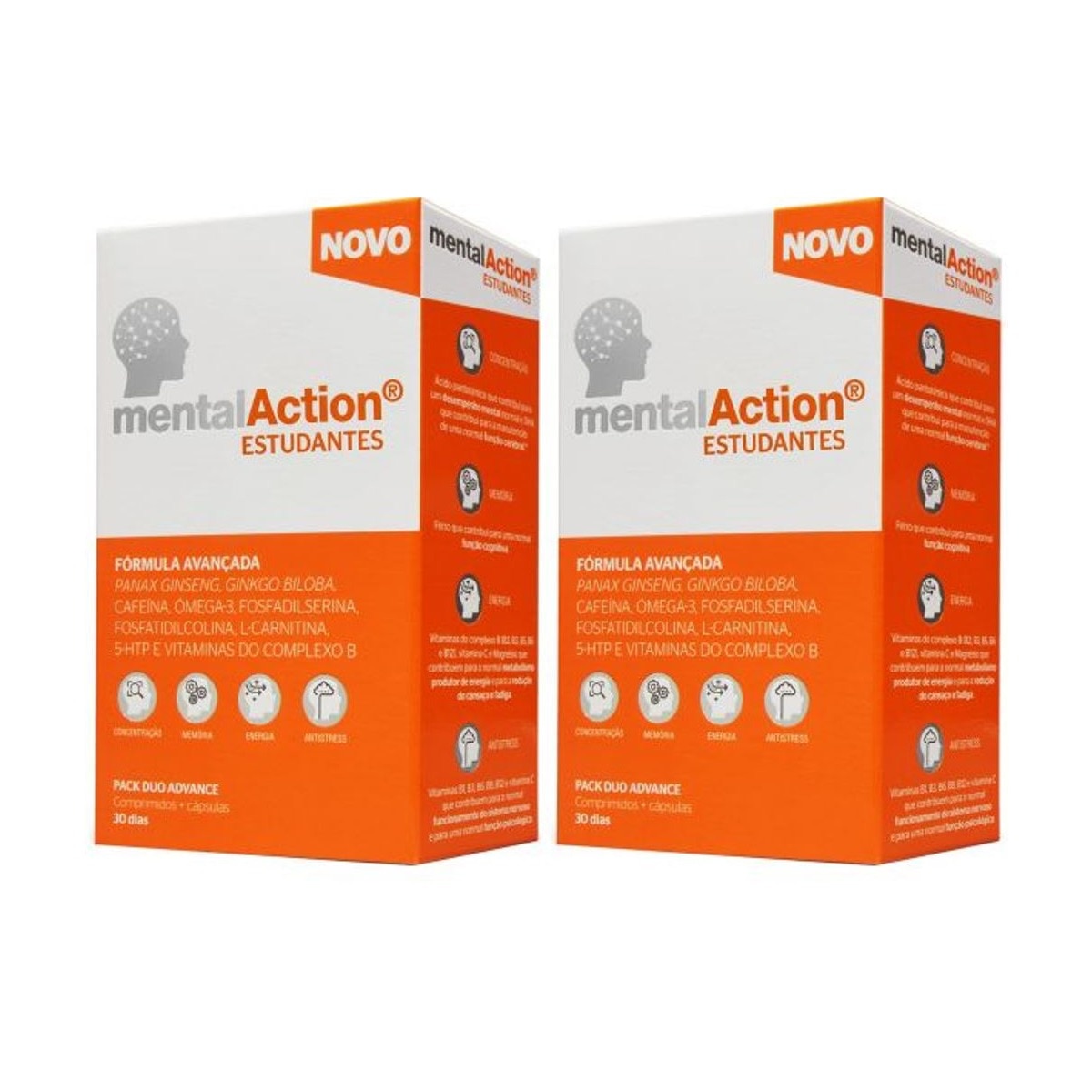 Imagem 0 de Suplemento Alimentar Estudantes 30 comprimidos + 30 cápsulas Mentalaction