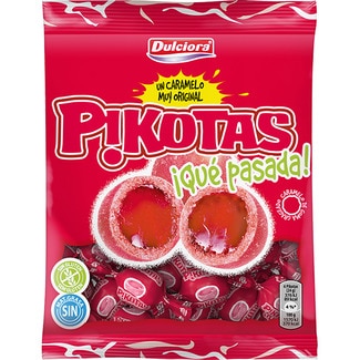 Pikotas caramelo de goma relleno sabor cereza sin gluten bolsa 100 g - Dulciora