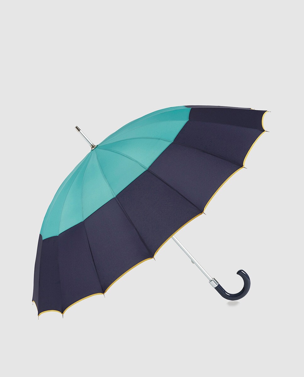 Gotta - Paraguas Largo Manual Bicolor Con Dieciséis Varillas