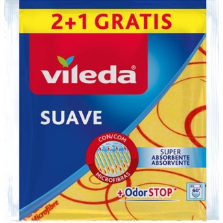 Pano Suave ultra Fresh 2 + 1 Un Gratis embalagem 3 unidades - Vileda