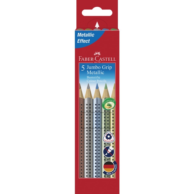 Imagem 0 de Caixa com 5 Lápis de Cor Grip Jumbo Faber Castell