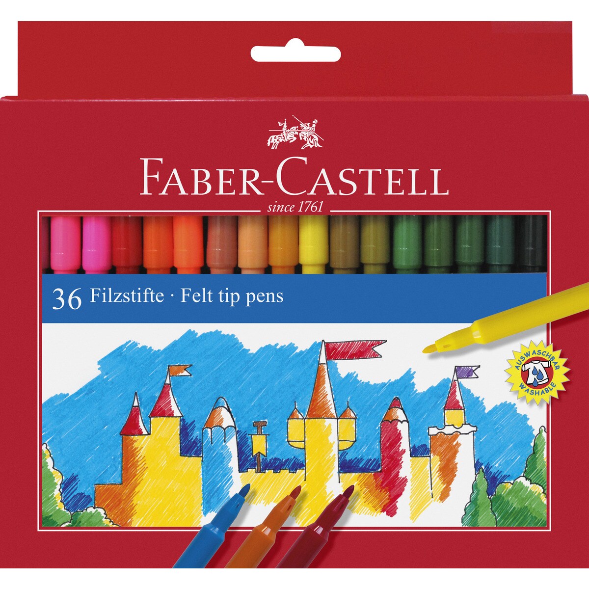 Estojo de 36 Canetas de Feltro Escolares Faber-Castell 1