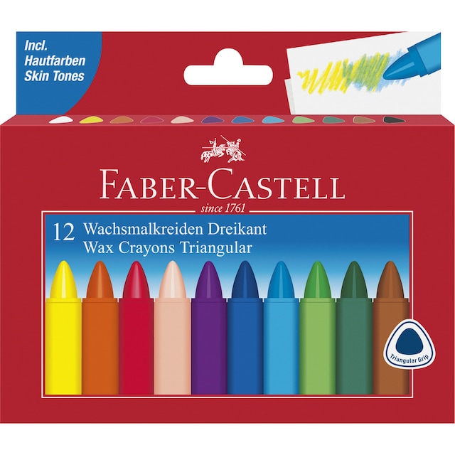 Imagem 0 de Caixa com 12 Lápis de Cera Triangulares Faber Castell