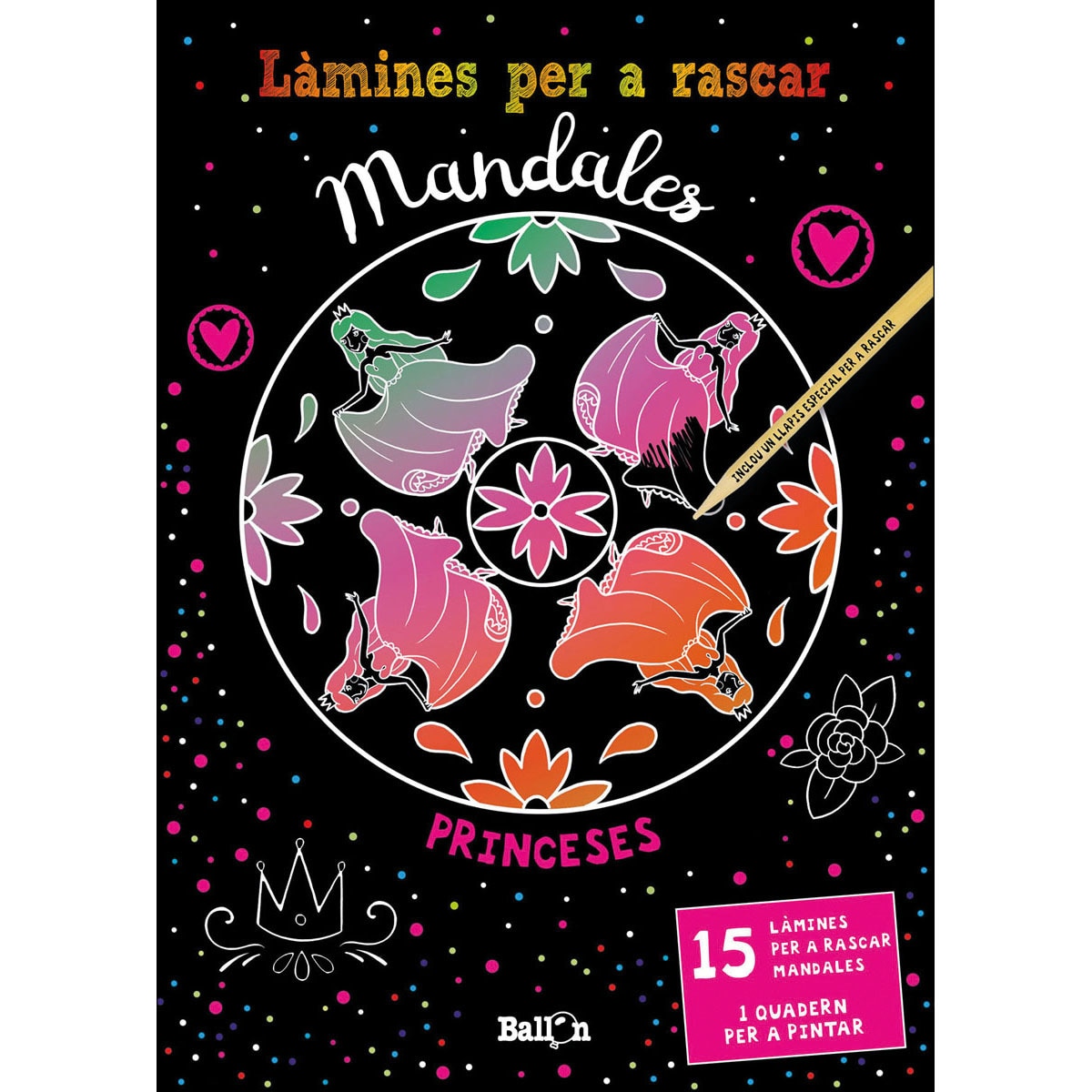 Làmines per a rascar Mandales - Princeses 1