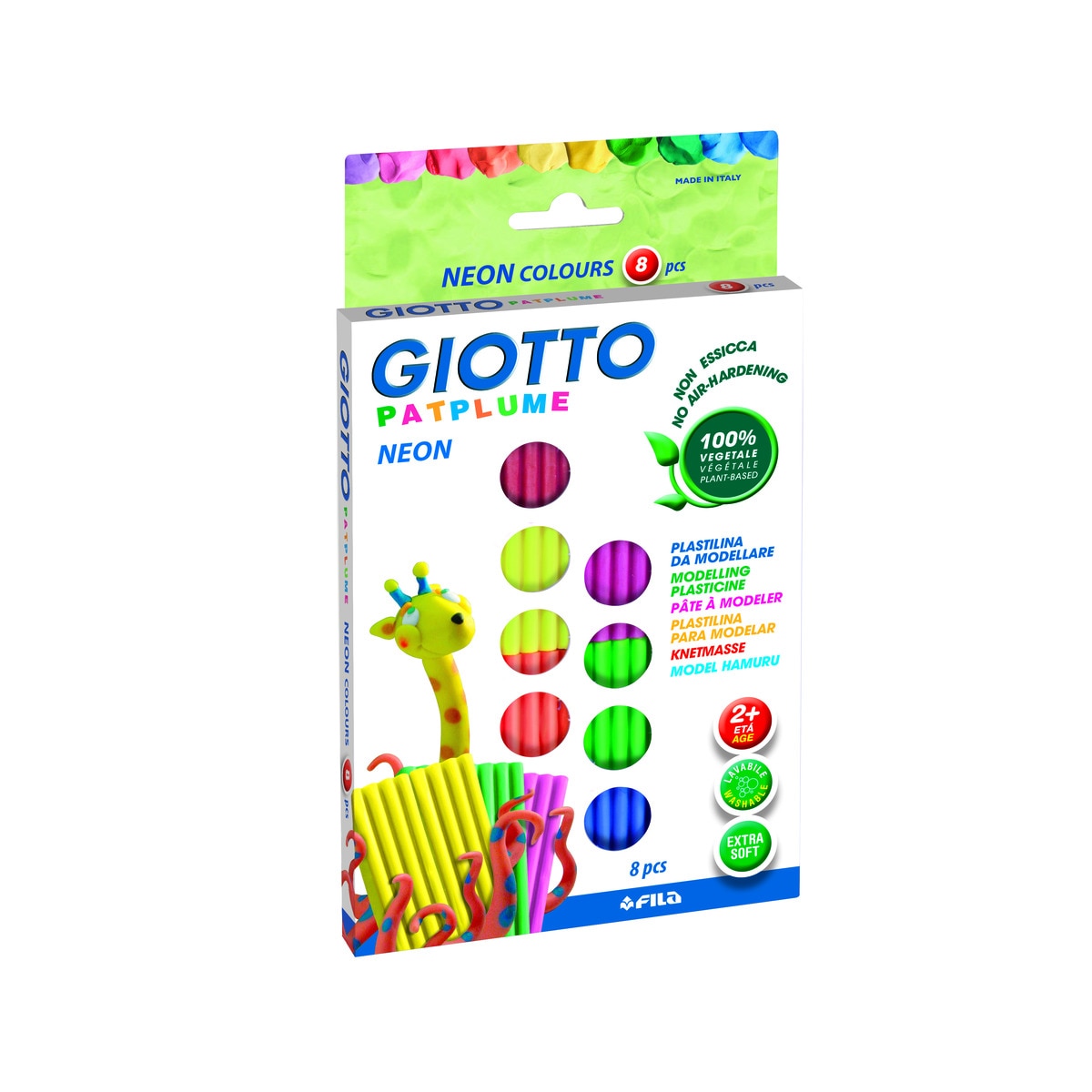 Imagem 0 de Conjunto de Plasticina Patplume Giotto Neon