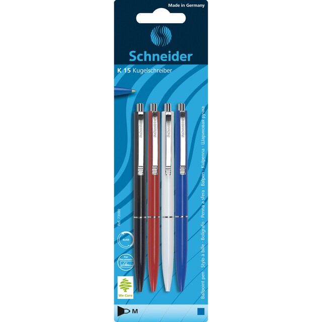 Imagem 0 de Conjunto de Canetas Azuis 4 Unidades Ballpoint K15 Schneider