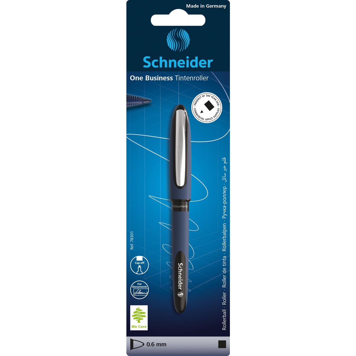Caneta Preta Líquída Roller Business Schneider 1