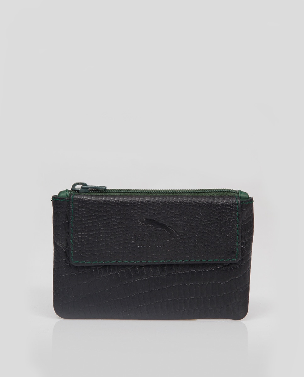 Portemonnaie Jaguar zippé gravé