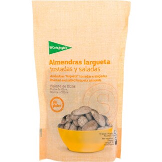 El Corte Inglés Amêndoas "Largueta" Torradas e Salgadas sem Glúten embalagem 150 g