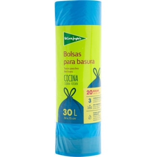 Sacos do Lixo Fecho Fácil 30 L embalagem 20 unidades - El Corte Inglés