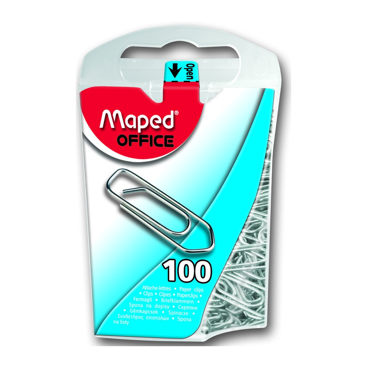 Caixa de Plástico 100 Clips Galvanizados Maped 1