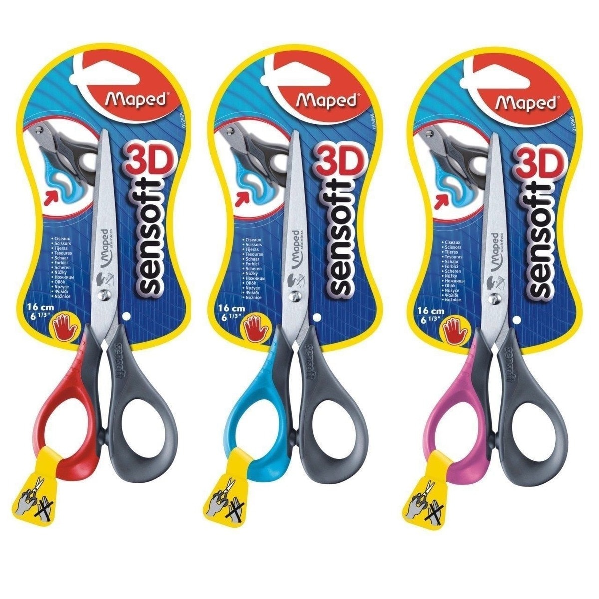 Tesoura Sensoft 16cm Sortido 1