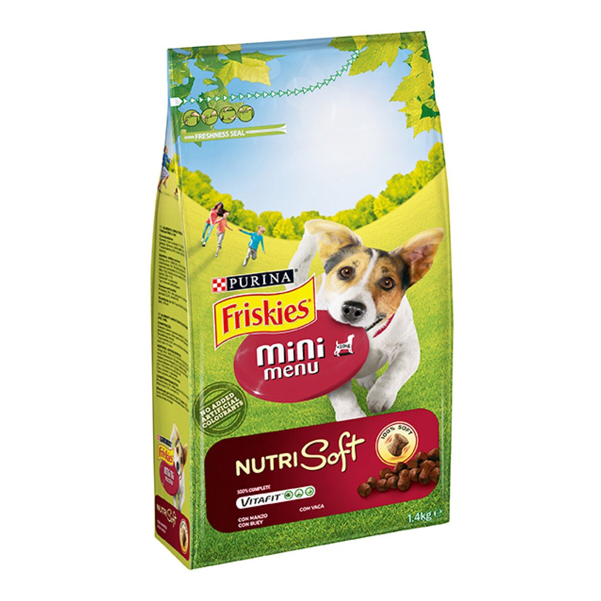 Purina Friskies - Pienso Para Perros Mini Friskies VitaFit Menú NutriSoft Mini Buey 1,4 Kg.