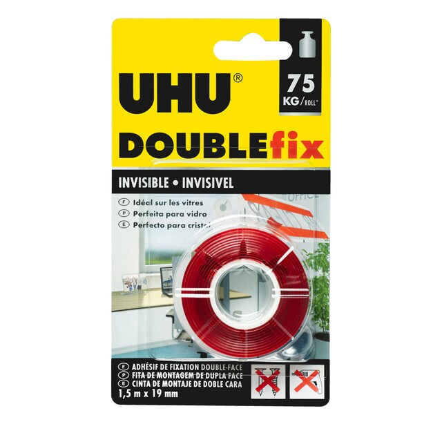 Imagem 0 de Fita Adesiva UHU Doublefix - Invisivel