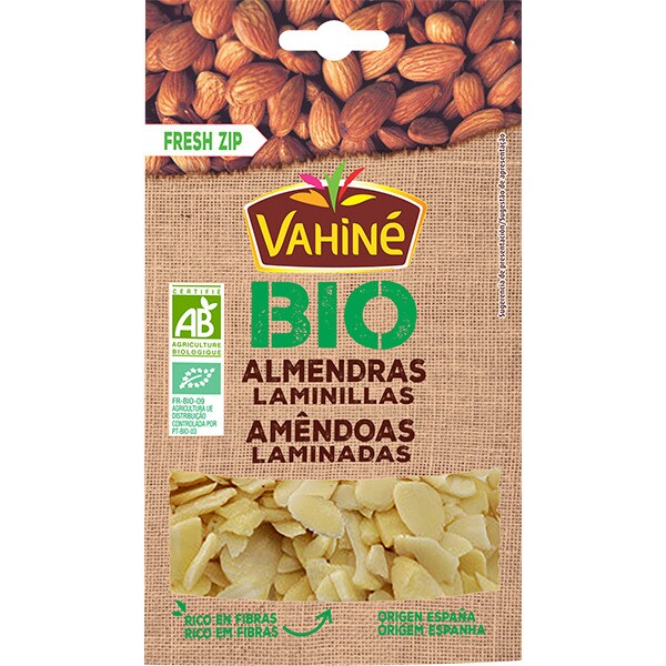 Bio almendras en laminillas ecológicas bolsa 100 g