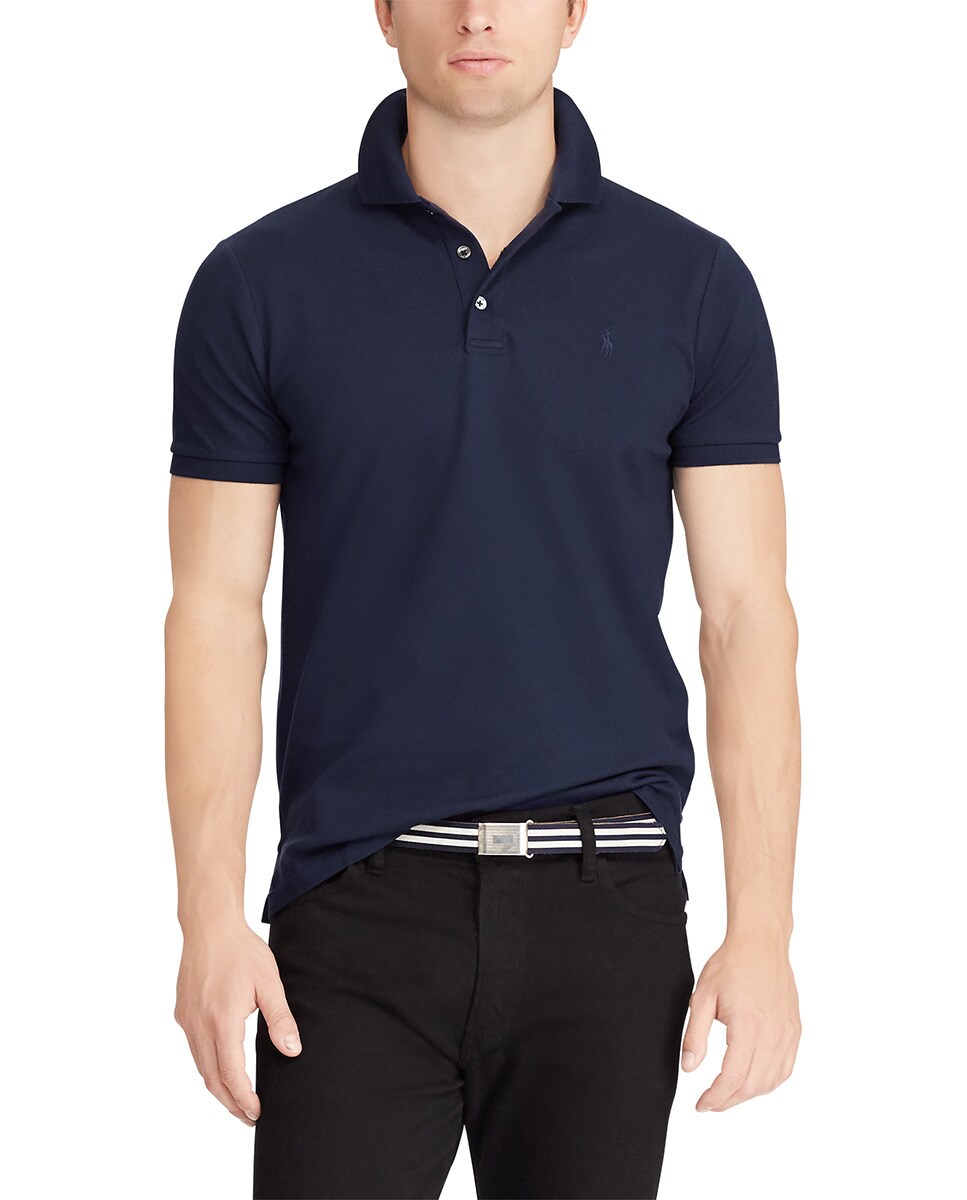 Polo en piqué extensible Slim Fit