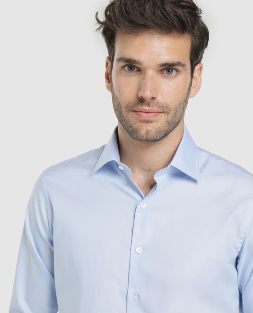 Camisa Non Iron de hombre classic lisa azul · Rushmore · El Corte Inglés