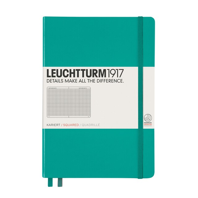 Imagem 0 de Caderno de notas A5 Capa dura Quadriculado 5 x 5 mm Leuchtturm1917 esmeralda