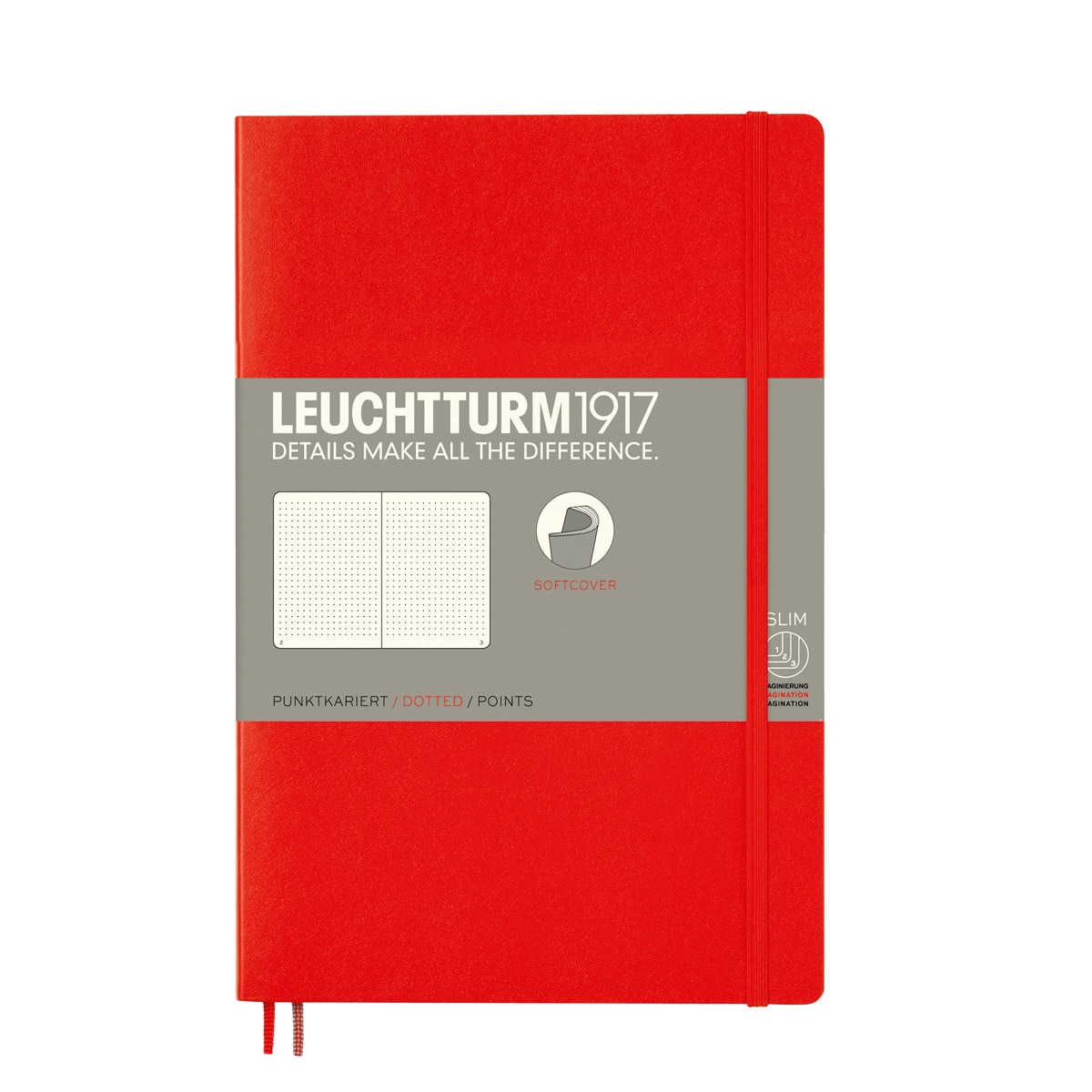 Imagem 0 de Caderno de notas B6 Capa mole Pontilhado Leuchtturm1917 vermelho