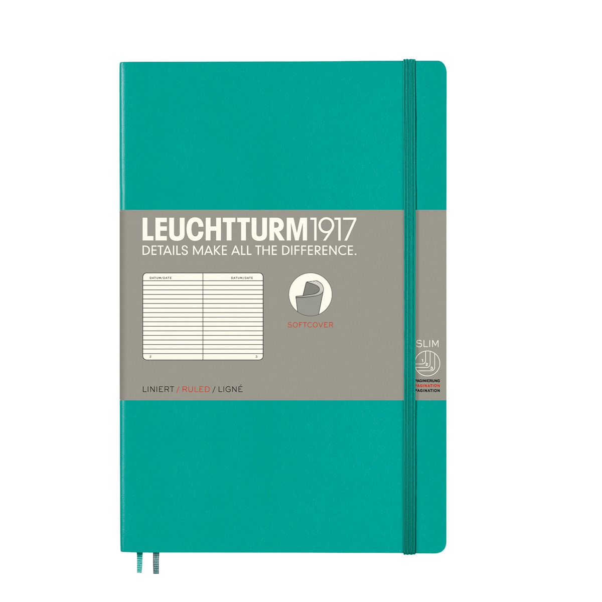 Imagem 0 de Caderno de notas B6 Capa mole de Linhas Horizontal Leuchtturm1917 esmeralda